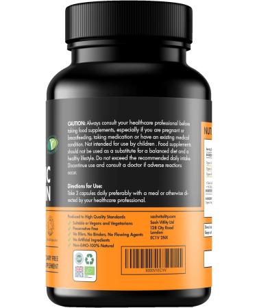Organic Turmeric Curcumin 2130mg with Black Pepper & Ginger | 120 Vegan Capsules | Supports Joints & immune System | UK Made - Buy Online on GoSupps.com