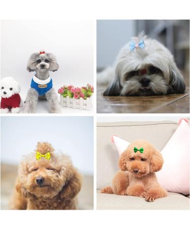 Elionless Dog Hair Bows 20 Pieces Cute Pet Hair Bow Tie Hair Rope Elastic Rubber Bands Hair Grooming Accessories for Puppy Dogs Cats - Buy Online on GoSupps.com