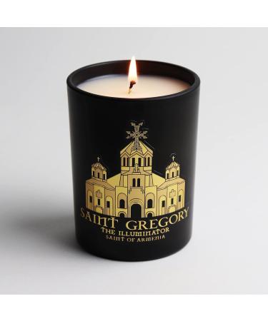 Saint Gregory The Illuminator Scented Candle | Soy Coconut Aromatherapy | 80 Hour Burn | Special Edition with Prayer Coin & Holy Oil | Saint of Armenia - Buy Online on GoSupps.com