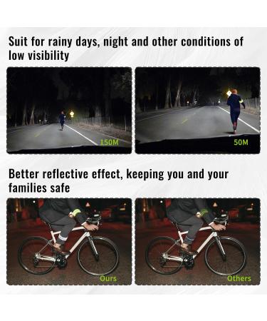 Deepton 6-Piece Bike Pants Bracket Set - Elastic Reflector Strap & Velcro Fastener - Reflective Tapes for Cycling & Jogging - Black & Neon Yellow Green - Buy Online on GoSupps.com