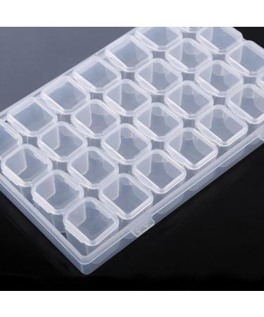Buy Clear Plastic Tablet Box - 28 Slots Adjustable Medicine & Jewelry Organizer for International Shipping - Buy Online on GoSupps.com