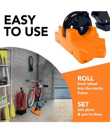 50 Strong Scooter Stand - Interlocking Offset Base - Fits Most Scooters - Stable & Secure - Orange - Buy Online on GoSupps.com