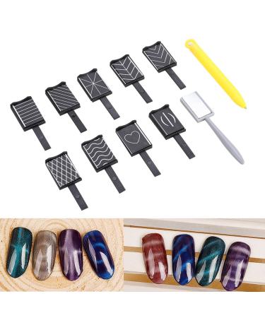 11pcs 3D Cat Eye Magnetic Pen Set - Nail Art Tools for UV Gel Polish | International Shipping Available - Buy Online on GoSupps.com
