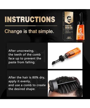 Miioto 2-in-1 Hair Styling Gel & Wax for Men - Long-Lasting Hold & Natural Finish with Comb - Buy Online on GoSupps.com