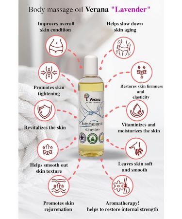 Verda Lavender Massage Oil 1L | 100% Natural Vegan & GMO-Free | Enhances Sleep & Skin Rejuvenation | Aromatherapy for All Skin Types - Buy Online on GoSupps.com