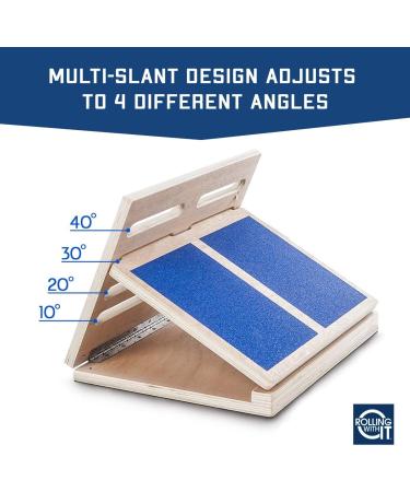 Professional Adjustable Wooden Incline Slant Board for Calf Stretches - Enhance Flexibility and Mobility, Relieve Pain - Anti-Slip Design - Ideal for Achilles, Plantar Fascia, and Tight Calves - Standing Desk Accessory - Buy Online on GoSupps.com