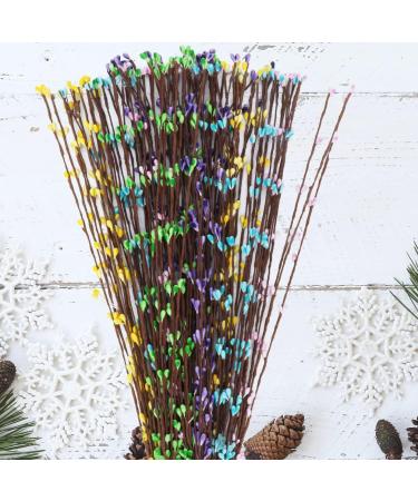 Kunjocy 100PCS Artificial Easter Pip Berry Picks - Colorful Spring Floral Sprays for Easter Craft Wreaths and Decor - Buy Online on GoSupps.com