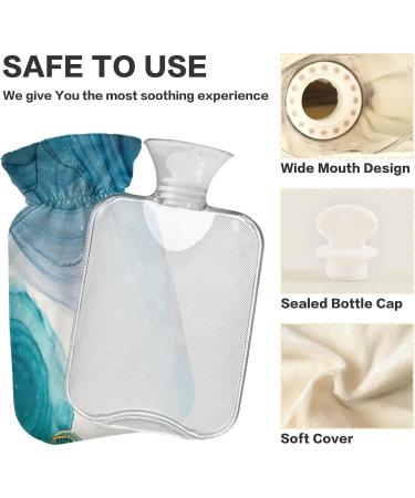 Spanish Marble Green Heat Bottle with Cover | 1L Pain Relief & Bed Warmer for Muscle Injuries - Buy Online on GoSupps.com