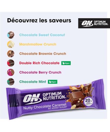 Optimum Nutrition Fruit & Nut Crisp Bar (10x70g) Nutty Chocolate Caramel - Buy Online on GoSupps.com