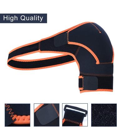 Adjustable Shoulder Support Brace | Joint Compression Strap for Men & Women | Ideal for Sports & Gym - Buy Online on GoSupps.com