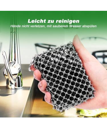 Buy Dutch Oven Cleaning Set - 4 Pack Cast Iron Cleaner with Scrubber Grill Scrape & Kitchen Towel | International Shipping Available - Buy Online on GoSupps.com