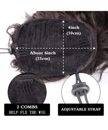 Yeeshedo Black Ponytail Hair Extensions - Long Wavy Braids with Brown Highlights | Natural Afro Curly Clip-In Wigs for Dark Brown & Blond Hair - Buy Online on GoSupps.com