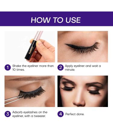 25 Piece Set: 10 Pair Magnetic Eyelashes, 4 Eyeliners, 1 Application Tool - Strong Hold, Easy to Apply, Realistic & Soft - Buy Online on GoSupps.com