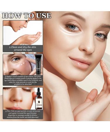 Meanju Eye cream for wrinkles and dark circles with hyaluronic acid antiaging eye care serum for men and women eye cream for dark circles and puffiness - Buy Online on GoSupps.com