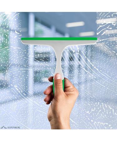 9.5 Inch Shower Glass Squeegee - Small Window Cleaner Tool for Shower Glass Doors, Car Windshields, Mirrors, and Tiles - Pack of 4 - Buy Online on GoSupps.com