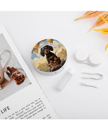 Dachshund Hot Air Balloon Contact Lens Case | Travel Box & Care Accessories - Buy Online on GoSupps.com