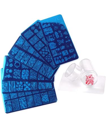 Nail Art Stamping Kit Flowers Nail Template Plates Manicure Stamper with Scraper Style1 nail art stamper - Buy Online on GoSupps.com