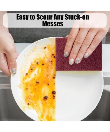 10pc Heavy Duty Scrub Pad Sponge Dishwasher No-Scratch Green Reusable Household Scrub Pad for Kitchen and Dishwasher Cleaning Tools - Buy Online on GoSupps.com