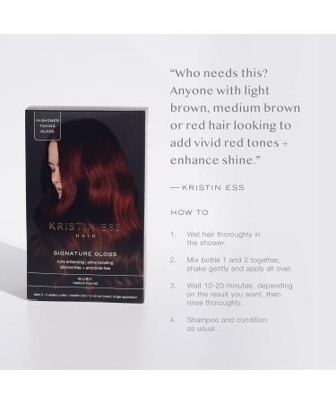 Buy Kristin Ess The One Signature Hair Gloss - Ruby | Medium True Red for Vibrant Hair Color & Shine | International Shipping - Buy Online on GoSupps.com