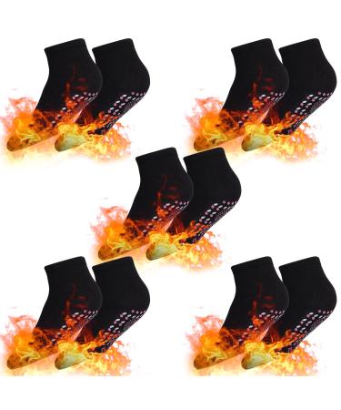 Herefun Self-heating Socks 5 Pairs Foot Warmer Socks Winter Thermal Socks Heated Socks Heated Socks Black2