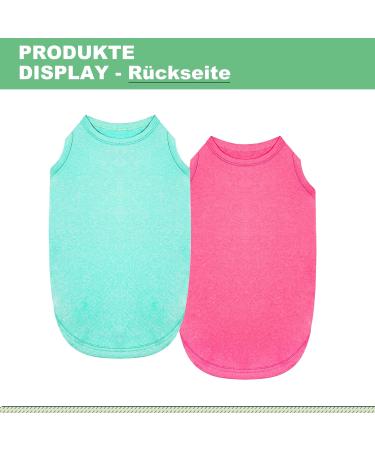 Kickred 2 Pack Summer Dog Shirts - Fast Drying Breathable Tank Tops for Big Dogs | Stretchy Pet Sleeves in Rose & Seeblau - Buy Online on GoSupps.com