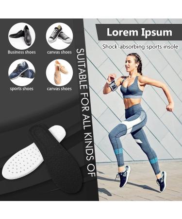 Memory Foam Cropable Comfort Insoles for Women US 5-8 - Shock Absorption Support Pads - Breathable Sports Insoles - Black - Buy Online on GoSupps.com