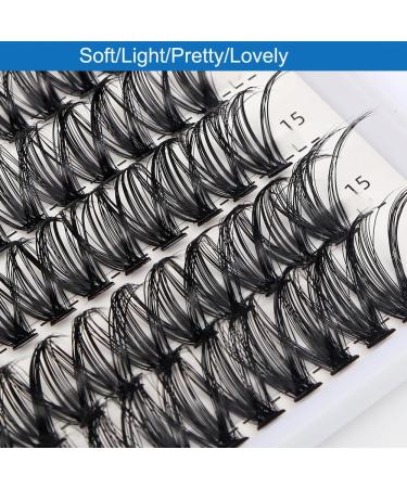 Bransfy 280pcs DIY False Eyelash Extension Clusters D Curl Long Individual Faux Mink Lashes 12-18mm Mix 40D - Buy Online on GoSupps.com