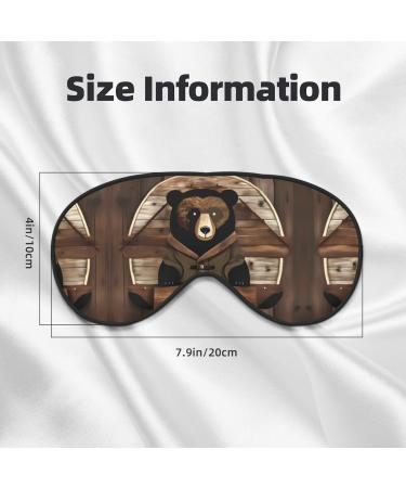 Buy Rustic Bear Eye Mask | Soft Elastic & Adjustable Sleep Mask for Men & Women | Nighttime Comfort in Black - Buy Online on GoSupps.com
