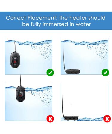 AQQA 15W Small Aquarium Heater - Submersible Fish Tank Heater for 1-5 gallon Betta and Turtle Tanks - Buy Online on GoSupps.com