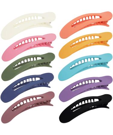 Flat Hair Clips Claw Clips for Women 10 PCS Large Alligator Hair Clips French Clips for Thick Hair Flat Clips for Hair Styling Clips for Women Fashion Hair Accessories Aesthetic Gifts for Girls Women