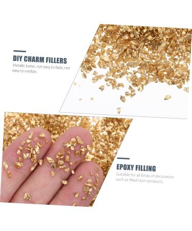 WOONEKY 1 Glass in Bulk DIY Crafts Bulk Epoxy Resin Mini Wooden Decorations Vintage Glass Vintage Bud Irregular Glass Glitter Manicure Fillers Bulk Chips Accessories Nail 0.5X0.3cm Golden - Buy Online on GoSupps.com