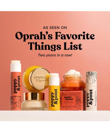 Poppy & Pout Jumbo Lip Balm 2 Pack All Natural Lip Balms & Moisturizers Hydrates with Beeswax Vitamin E Organic Coconut Island Coconut & Pink Grapefruit - Buy Online on GoSupps.com