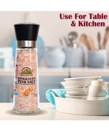 Himalayan Chef Pink Salt and Pepper Grinder Set - Adjustable Ceramic Grinders - Tall Glass Shakers - Large Salt and Pepper Mills (5351AX2) - Buy Online on GoSupps.com