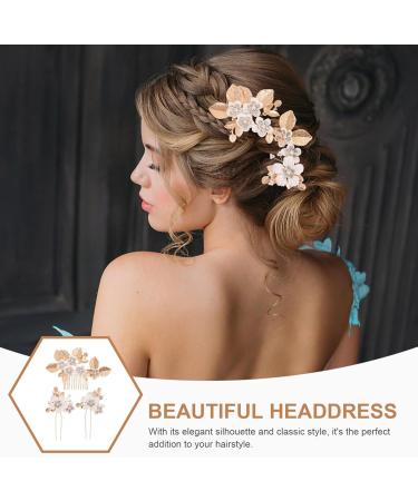 minkissy 1 Set Flower Headpieces Wedding Bride Hair Pin Hair Comb Bridal Hair Accessories for Women Girls - Buy Online on GoSupps.com