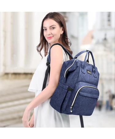 Viedouce Waterproof Baby Changing Bag | Large Capacity Diaper Backpack with Diaper Support & Stroller Straps - Blue - Buy Online on GoSupps.com