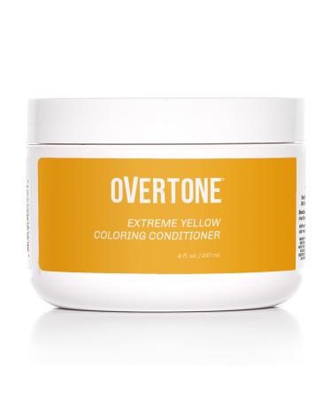 oVertone Haircare Color Depositing Conditioner - 8 oz Semi Permanent Hair Color with Shea Butter & Coconut Oil - Temporary Hair Color Dye - Vegan Cruelty-Free - Extreme Yellow