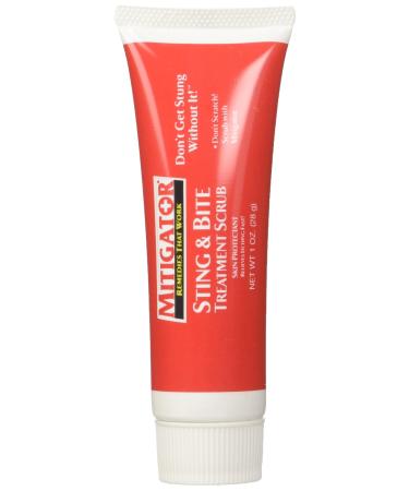 Mitigator Sting & Bite Scrub Treatment Skin Protectant Relieves Itching Fast! 1 oz Tube