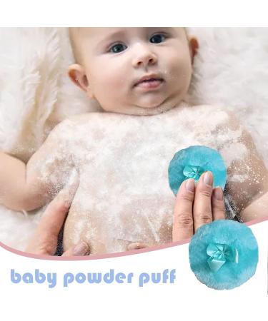 Body Powder Puff - Ultra Soft Round Face Body Powder Puff with Ribbon Bow - Body Powder Applicator for Baby Kid Adult Makeup Tool for Home & Travel Blue - Buy Online on GoSupps.com