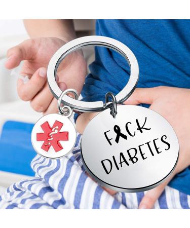 FUSTMW Diabetes Keychain - Diabetic Awareness Support Jewelry & Gifts - Buy Online on GoSupps.com