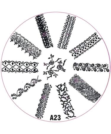 ++SPECIAL ITEM++ Stamping stencil A-Series: A23 Lace tendrils Lace roses