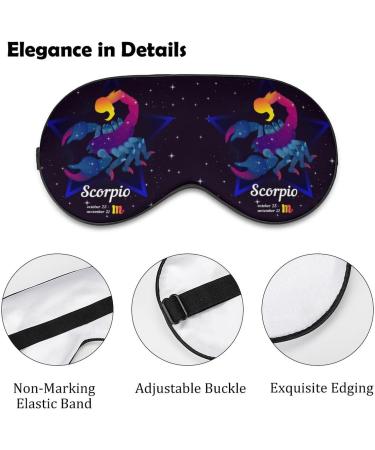 Scorpio Zodiac Constellation Sleep Mask - Adjustable Eye Cover for Sleeping - Blocks Light for Night Travel and Naps - Men and Women - Buy Online on GoSupps.com