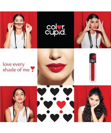 Co.lor Cu.pid Matte Intense Color Liquid Lipstick - 18-Hour Stay Hyaluronic Acid Infused Transfer Proof & Kiss Proof | Forever Love - Romantic Red - Buy Online on GoSupps.com