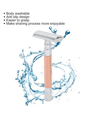 Buy Double Edge Safety Razor | Manual Non-Slip Long Handle for Men | Perfect for Home & Travel - International Shipping - Buy Online on GoSupps.com