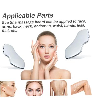 Stainless Steel Gua Sha Tool - 3.9 Metal Facial Massage Comb for Tight Skin & Muscle Pain Relief - Portable & Effective Gua Sha Therapy - Buy Online on GoSupps.com