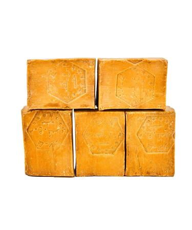 Premium Careness Aleppo Soap - Vegan Handmade 5-Pack (45% Olive Oil & 55% Laurel Oil) - Natural Original Quality - Approx. 900-950g International Shipping Available - Buy Online on GoSupps.com