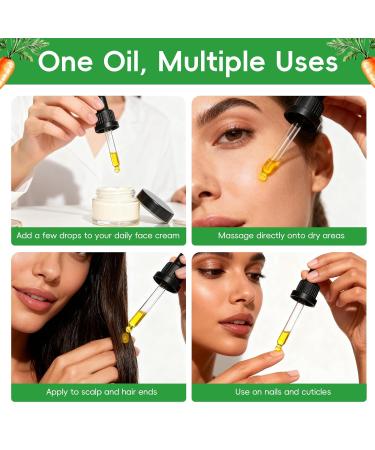 yoniagood 3 PCS Carrot Seed Oil for Hair & Skin Care 100% Pure Natural Carrot Carrier Oil Daucus Carota Essential Moisturizer for Face and Lip Care Scalp & Body Massage - Buy Online on GoSupps.com