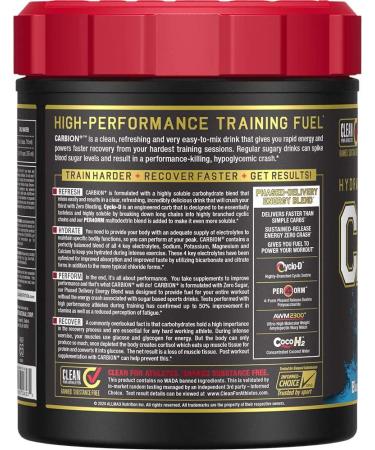 ALLMAX Nutrition CARBion+ with Electrolytes - Blue Bomb Pop Flavor 25.6 oz | Optimal Hydration & Energy - Buy Online on GoSupps.com