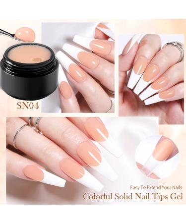 U-shinein 2x10ml Solid Nail Glue Gel Kit - Acrylic Nails & Press-On Tips - Transparent & Apricot Nail Art Manicure Glue Gel - Buy Online on GoSupps.com