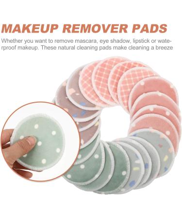 Reusable Makeup Remover Cotton Pads Set - Eco-Friendly Cleaning Pads with Bracket - Natural Round Fabric for Gentle Eye Makeup Removal - Buy Online on GoSupps.com