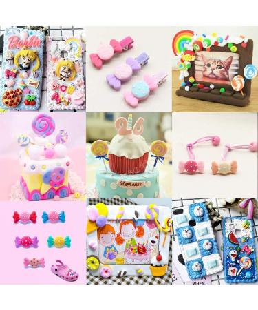 Holicolor 120pcs Slime Charms Resin Fake Candy Set - Kawaii Assorted Sweets for DIY Craft Making - Buy Online on GoSupps.com
